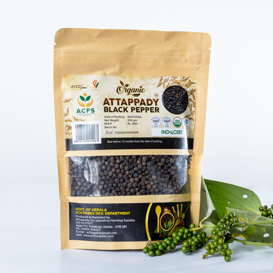 Organic Attappady Black Pepper