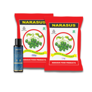 2 Tender Mango Pickle (1 Kg) + Mysree Hair Oil